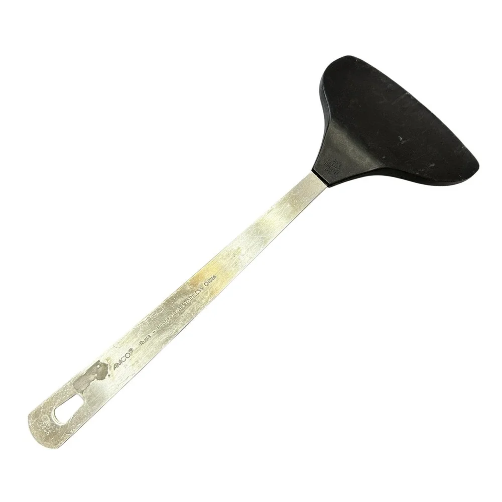 AMCO Spatula‎ 13 Inch Stainless Steel Handle Nylon Turner Flipper Wide